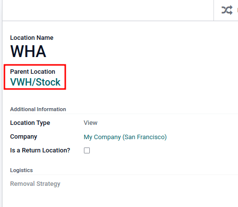Set the child warehouses Parent Location to the virtual warehouse.