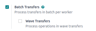 Activate the Batch Transfers feature in Inventory  Configuration  Settings.