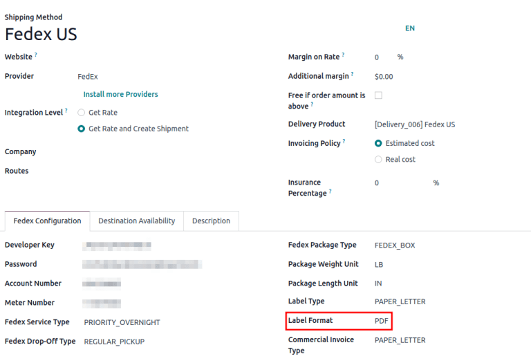 Show the Label Type field on FedExs shipping method configuration page.