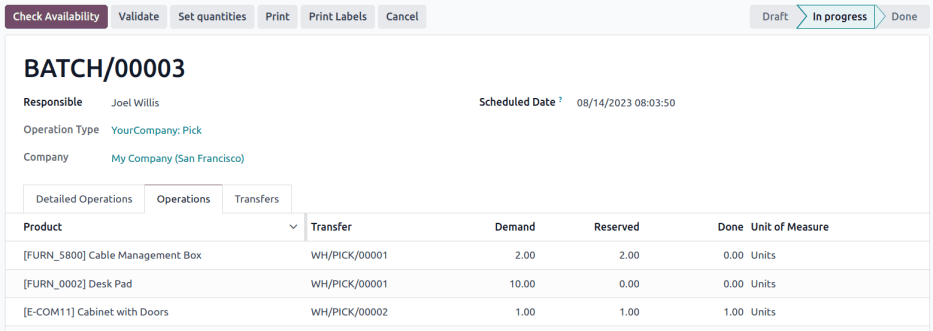 Show unavailable reserved quantities in the Operations tab.
