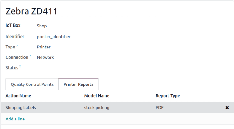 Show carrier label report added to the Printer Reports.
